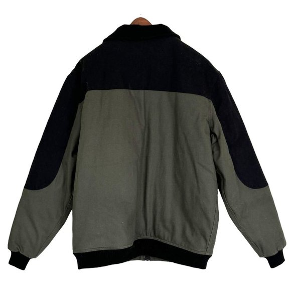 Dickies Men's Green & Black Durable Cotton Work Coat w/ Poly Quilted Liner - Picture 2 of 3